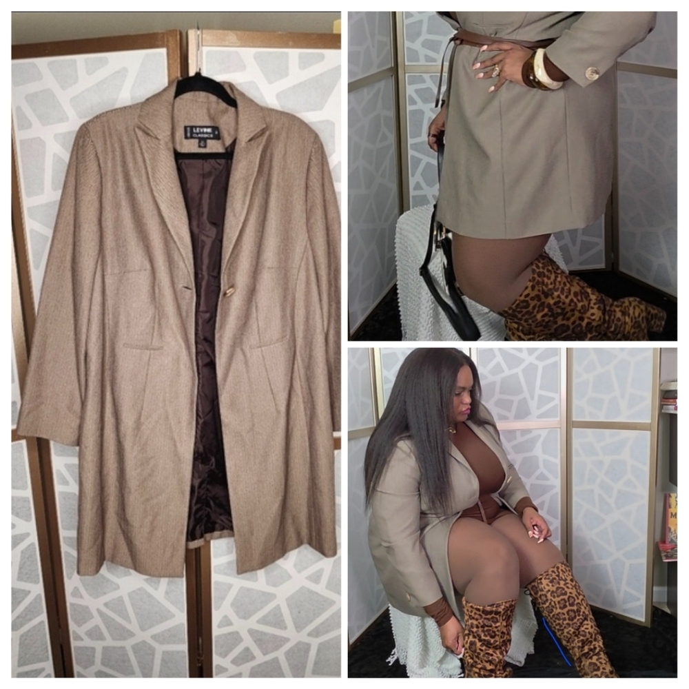 Levine Classics Too Women's Long Blazer Jacket | Size 18W